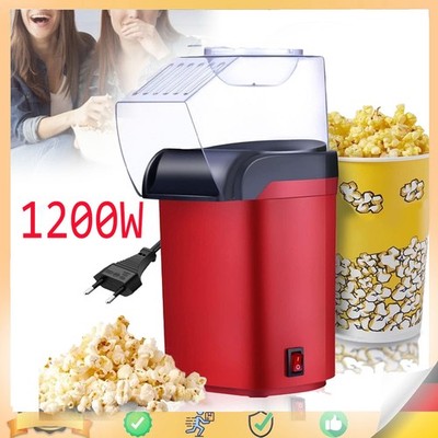 Popcorn Maschine 1200W Heißluft Fettfrei Gesund Sichtbarem Deckel Für Homeparty 