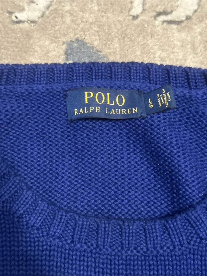 Ralph Lauren Polo Tiger Sweater – Collegiate Mascot 1967 – Royal Blue – Size L - Image 3 of 3