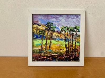 Palm Springs Landschaft Ölgemälde auf Leinwand Tafel Abstrakt Palmen Kunstwerk