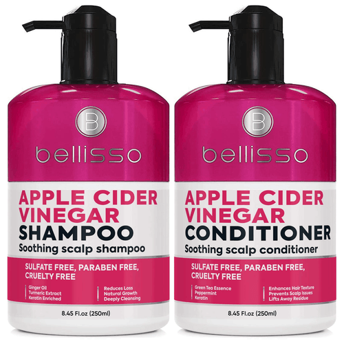Set shampoo e balsamo aceto di sidro di mele 2 x 8 fl oz solfato parabeni - Foto 1 di 6