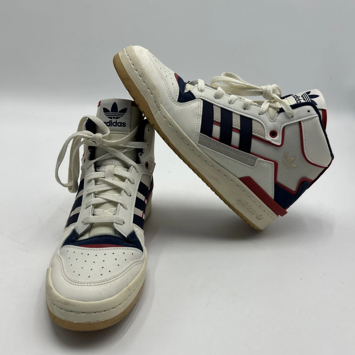 adidas Forum Exhibit Mid Inside Out - White Navy Scarlet for  display picture 1