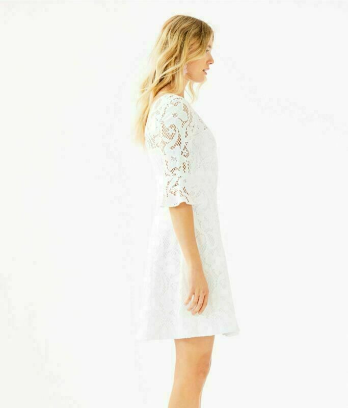 lilly pulitzer allyson lace dress Lilly Pulitzer Allyson Lace Dress Resort White Floral Vines Size 00 2