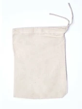 8"x10" Cotton Single Drawstring Muslin Bags (Natural Color)