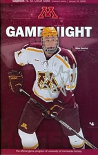 2009 Minnesota v St Cloud State Hockey Game Night Program Autograph Mike Hoeffel