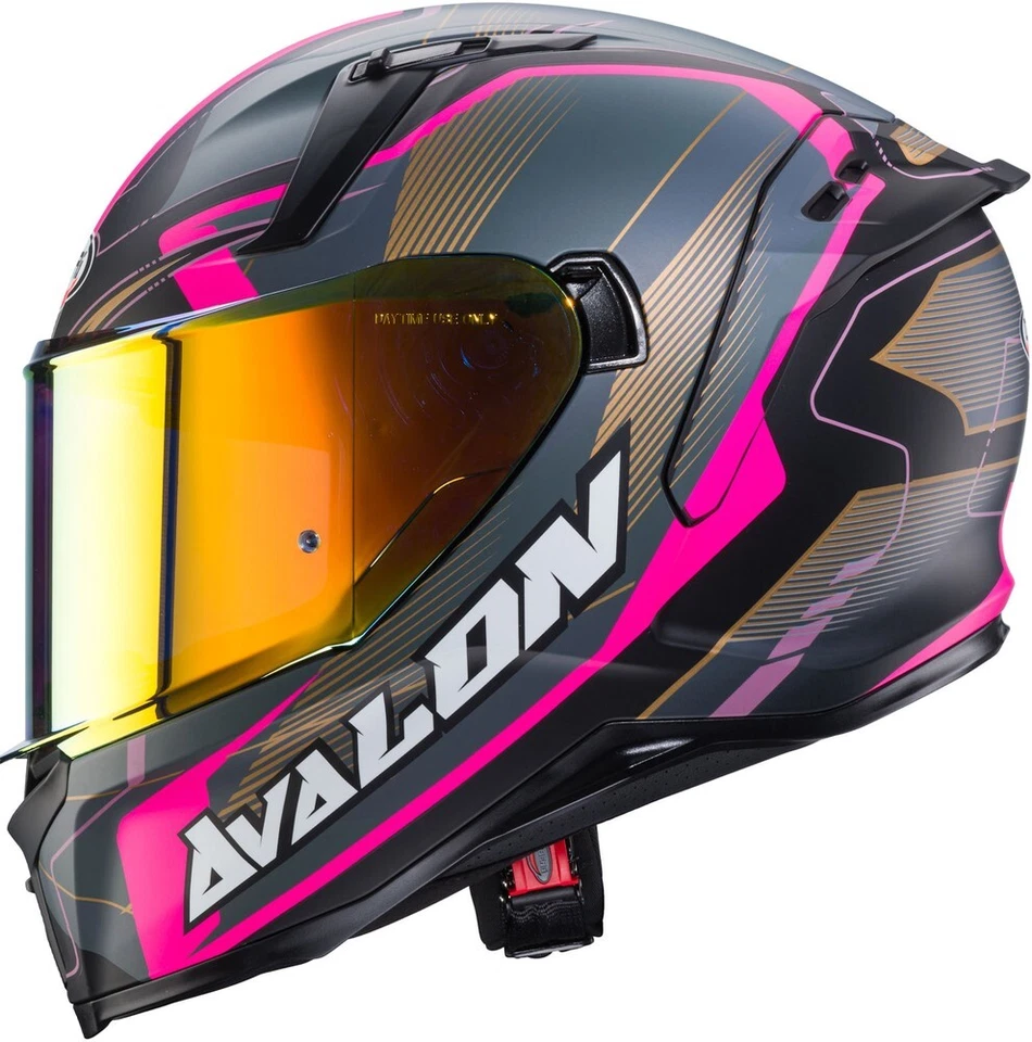 Caberg Motorrad Integralhelm Avalon X Optic Matt-Schwarz/Grau-Fuchsia - Bild 4 von 4