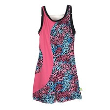 Girls 4-5 Dance Gymnastics Unitard Leitard Singlet Leopard Pink Blue Silver T1
