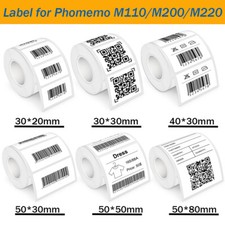 Self-adhesive Label Sticker Paper for Phomemo M110 M220 M200 Thermal Printer NEW