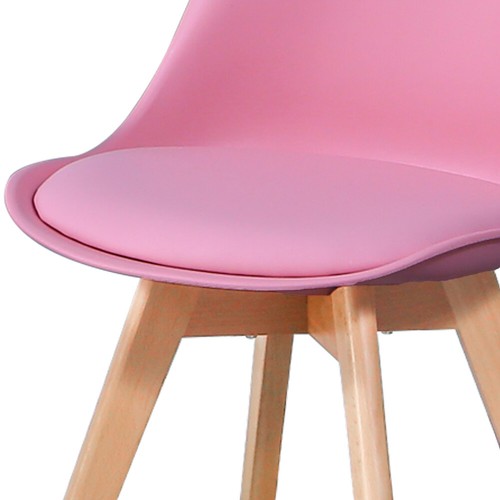 Pair of Faux Leather Dining Chair with Wooden Leg Dining Room Office Home Modern - Picture 68 of 105