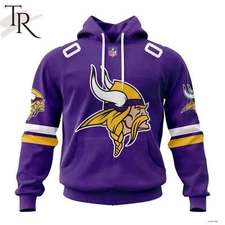 Minnesota Vikings 2024 Personalized Name And Number Hoodie S5XL AOP