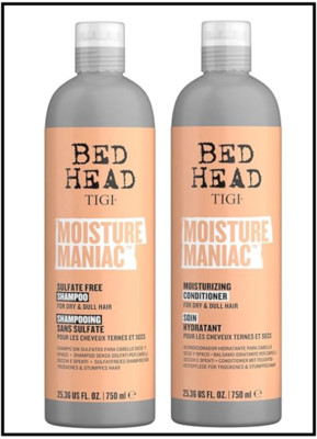 2-Pack TIGI Bed Head Shampoo & Conditioner For Dry Hair Moisture Maniac 25.36oz*