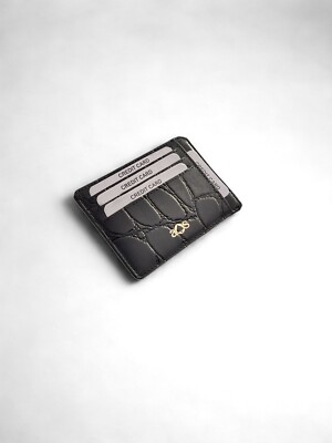 Porta Carte di Credito in Pelle V - Design Sottile e Raffinato in Pelle Italiana