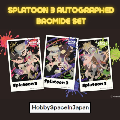 Splatoon 3 Grand Festival purchase bonus set of 3 autographed bromides From JP