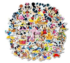 Mickey Mouse and Friends Decal Vinyl Stickers Assorted Lot of 50 Pieces