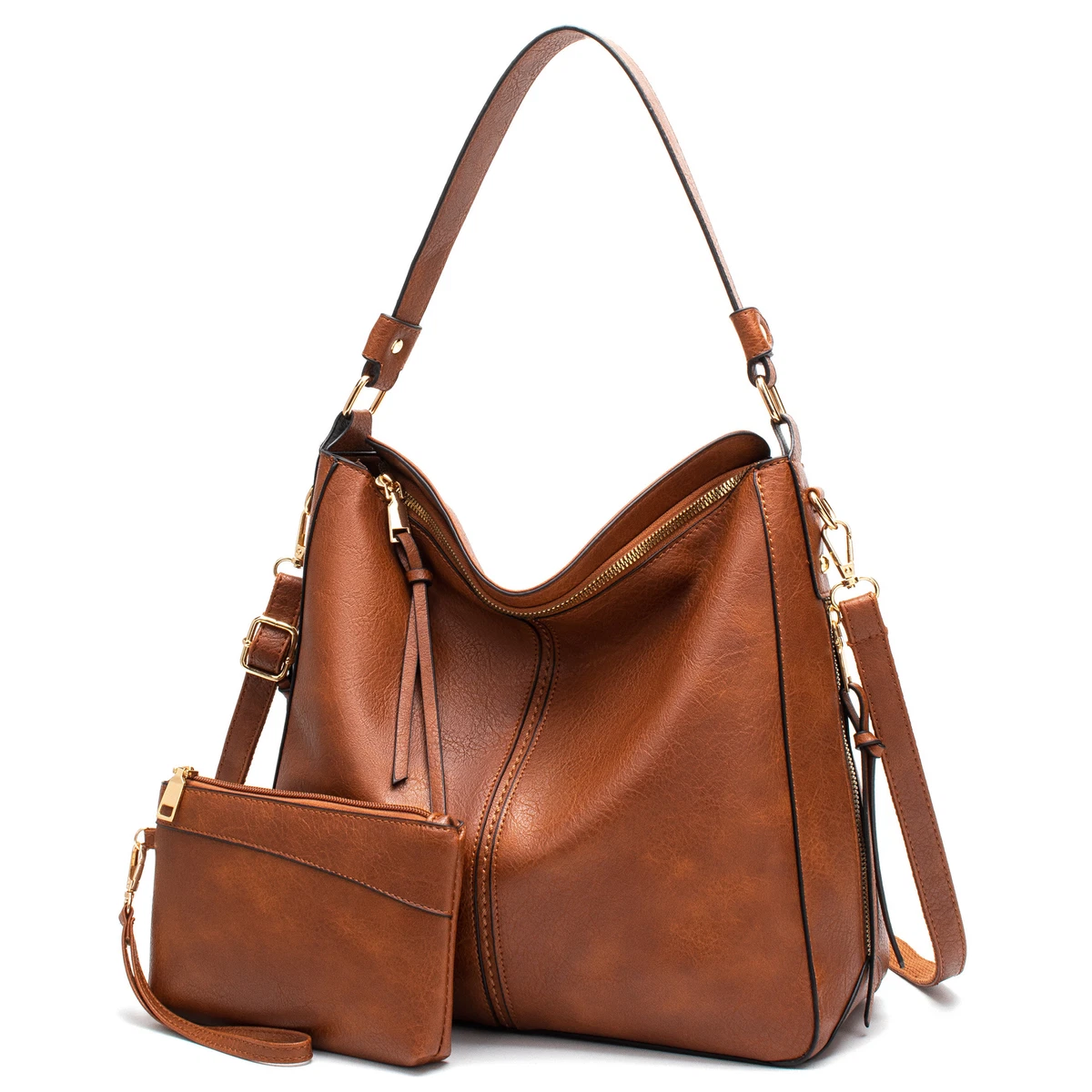 Handbags for Women Large Designer Ladies Hobo bag Bucket Purse Faux Leather Bags