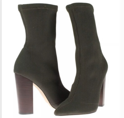 Steve Madden Sienna 6M Olive Sock Bootie Used Once