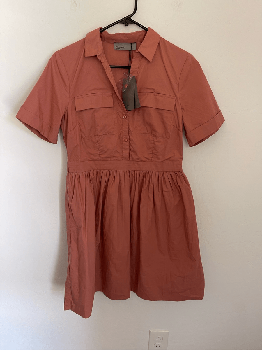 VERO MODA Short Sleeve Dress Size Medium NWT | eBay VERO MODA Short Sleeve Dress Size Medium NWT | eBay