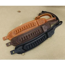 NEW Cow Hide Leather Rifle Shell Holder Sling Strap for .30-30,.308 ,12GA .22LR