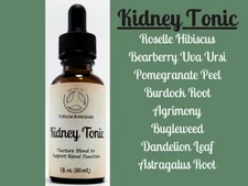 KIDNEY TONIC Herbal Tincture Blend / Liquid Extract / Organic Apothecary Herbs