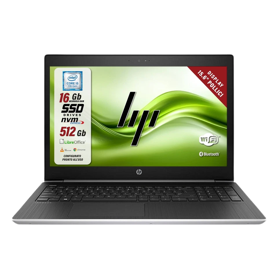 Notebook Pc Portatile HP 450 G5 15.6" I5-7200u 16Gb 512Gb Win10 P Ricondizionato