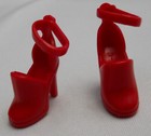 Barbie Doll ANKLE STRAP RED SHOES Closed Toe High Heel Pumps Footwear — photo 2