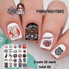Foo Fighters Waterslide Nail Decals Set Of 50 Instructions And Bonus