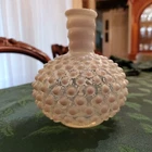 Fenton Milky Opalescent Hobnail Glass Base Perfume Bottle Bud Vase EUC