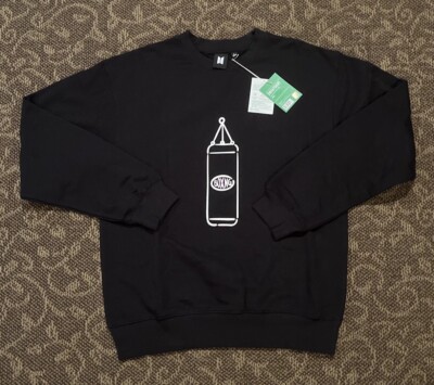 BTS POP-UP HOUSE OF BTS Boxing Crewneck Sweatshirt Size Large Black K Pop 