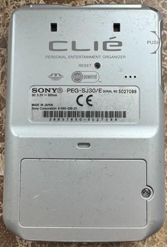 Organisateur de paume portable Sony Clie PEG-SJ30/E, très bon état - Photo 7 sur 7