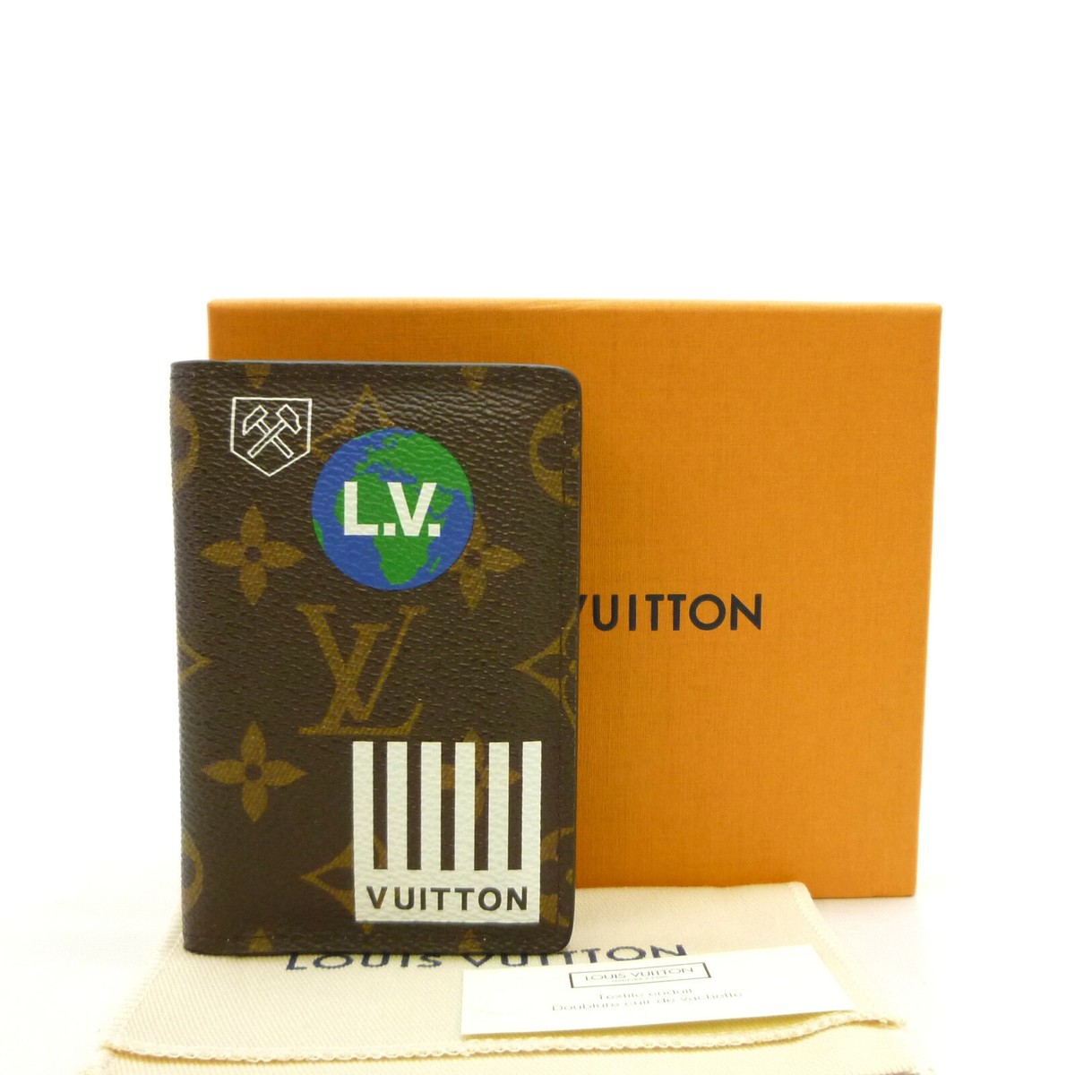 Authentic LOUIS VUITTON Pocket Organiser Card Case Monogram