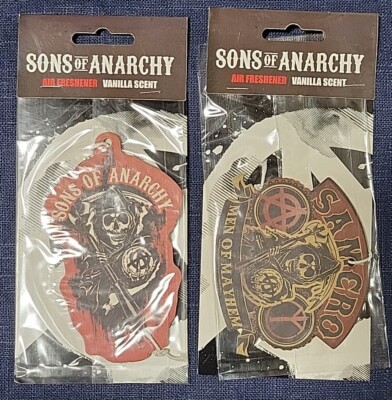Sons of Anarchy Air Fresheners Vanilla Scent SAMCRO Men of Mayhem NOS 2013 