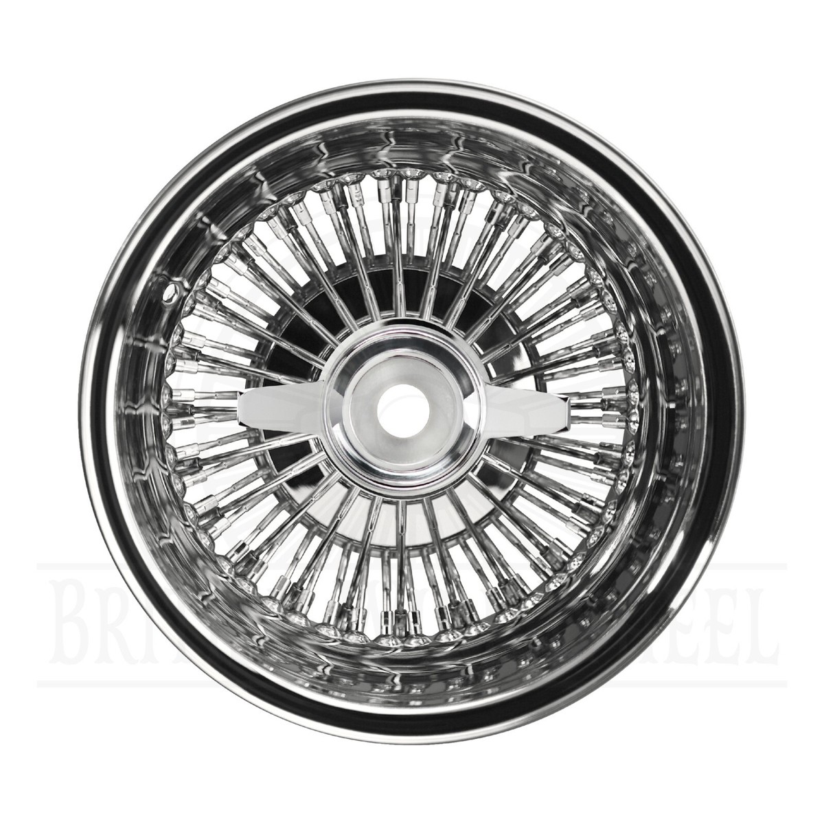13x7 Rev 72 Spoke SS Straight Lace Lowrider Wire Wheels, Zenith