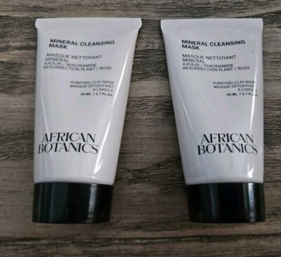 Set 2 African Botanics Mineral Cleansing Mask 1.7 oz 50ml Full Size