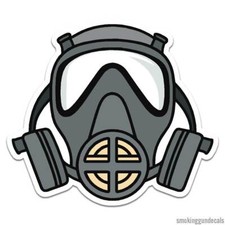 Tear Gas Mask Vinyl Decal Sticker Indoor Outdoor 3 Sizes 12699 Tear Gas Mask Vinyl Decal Sticker Indoor Outdoor 3 Sizes 12699