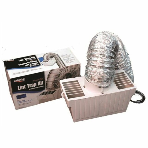 Deflecto Lint Trap Kit Dryer Vent System Metallic Ducting & Plastic