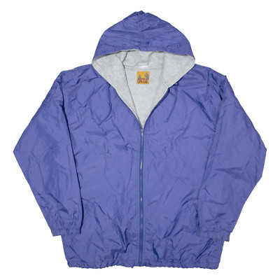 Vintage CACTUS Herren Shell Jacke Blau 90er Kapuze L