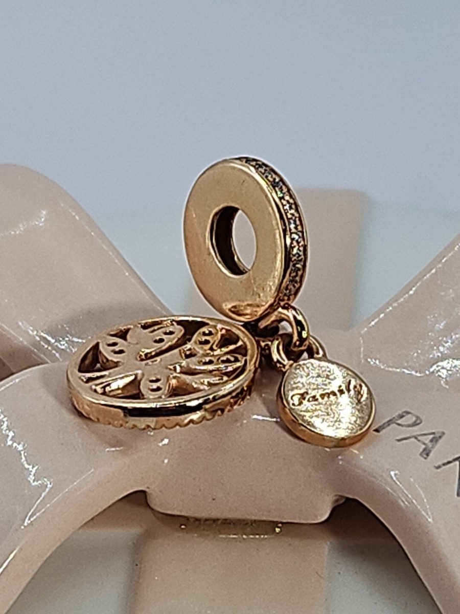 Pandora ROSE 14k Gold-Plated Sparkling Family Tree Dangle Charm