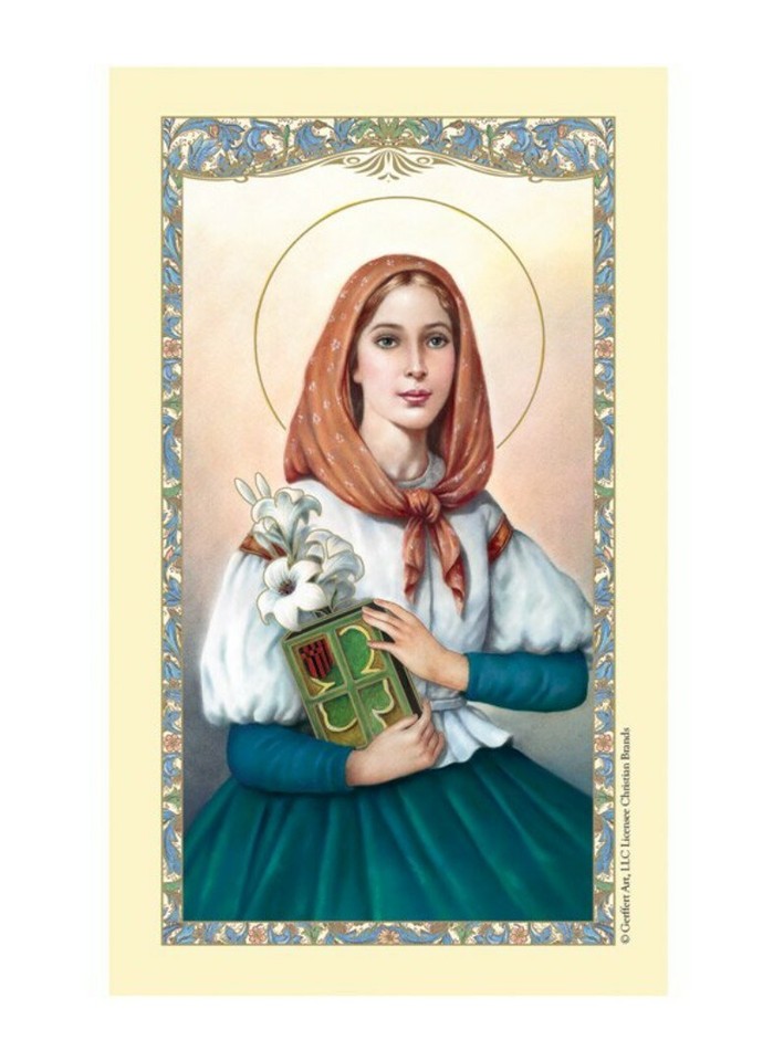 Laminated St. Dymphna Prayer Holy Card - Patron Saint of Mental Illness ...