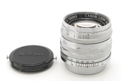 【N NEUWERTIG-】Canon Objektiv 50 mm f/1,8 MF silber für Leica L Schraubbajonett L39 LTM