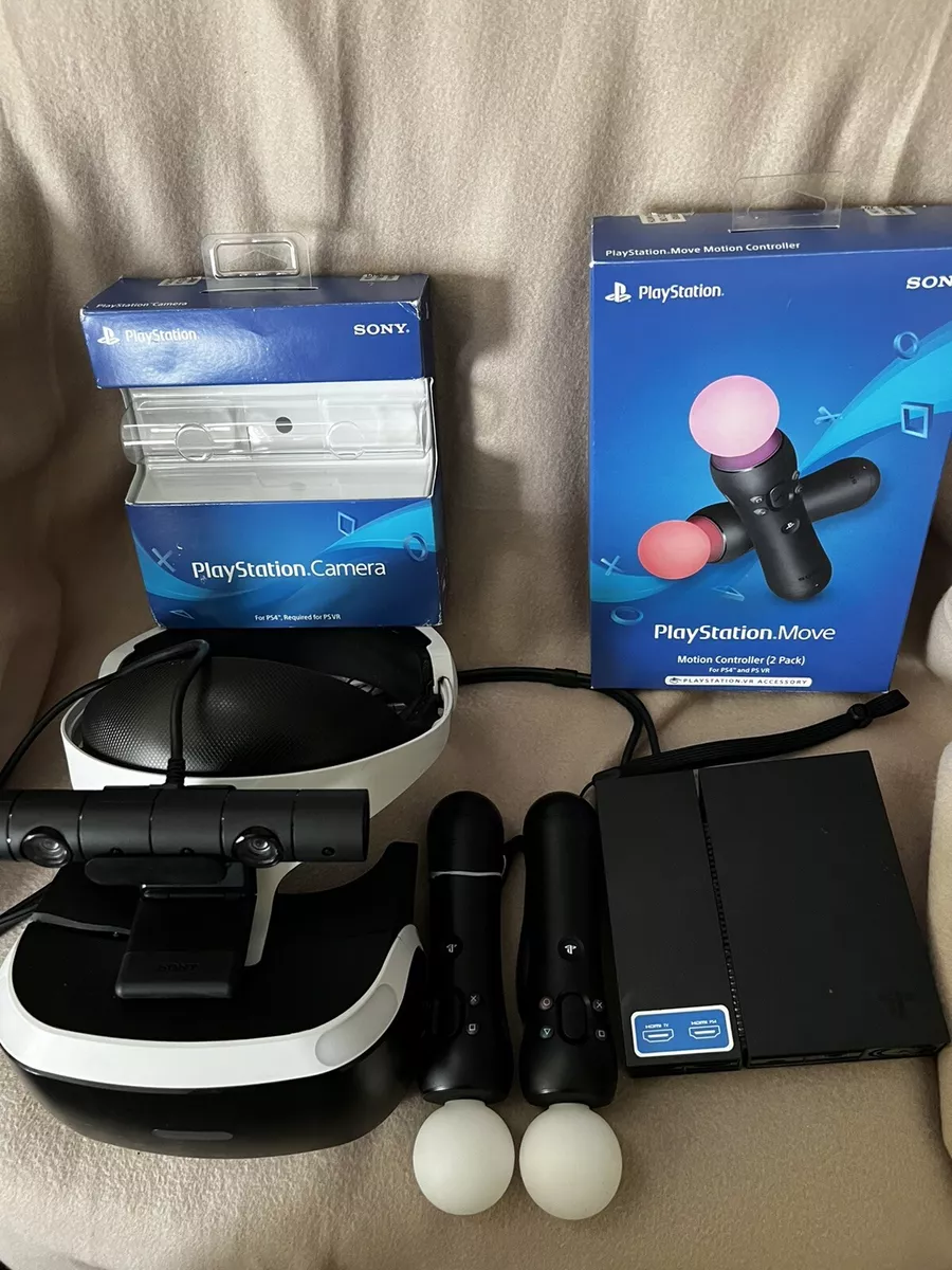 Sony PlayStation PS4 VR PSVR Headset Camera and 2 Move Controller