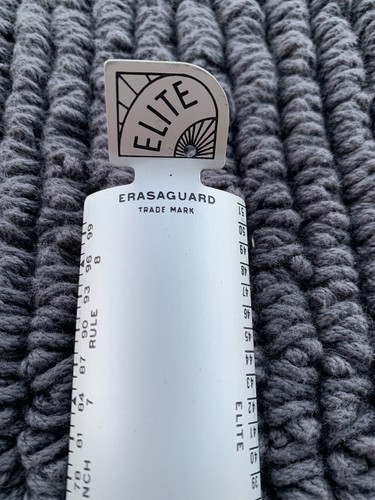 VTG Elite Kee Lox Typewriter Set of 2 Erasaguard Letter Space Ruler White - Picture 3 of 5