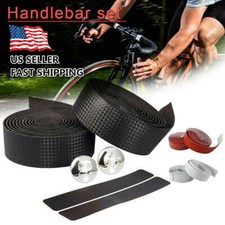 2PCs Cycling Road Bike Bicycle Handlebar Tape Rubber Handle Bar Wrap Non-slip
