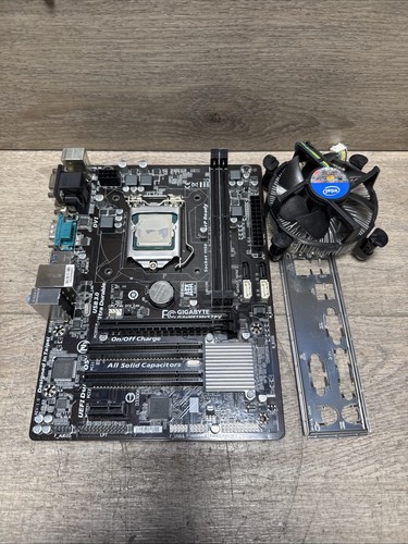 Gigabyte GA-H81M-S2PV Motherboard Mobo Intel i3-4130 I/O Shield Coole ...