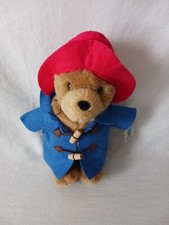 NEW WITH TAGS - 2015 Paddington Bear 12" Plush Blue Coat Red Hat Rainbow Designs