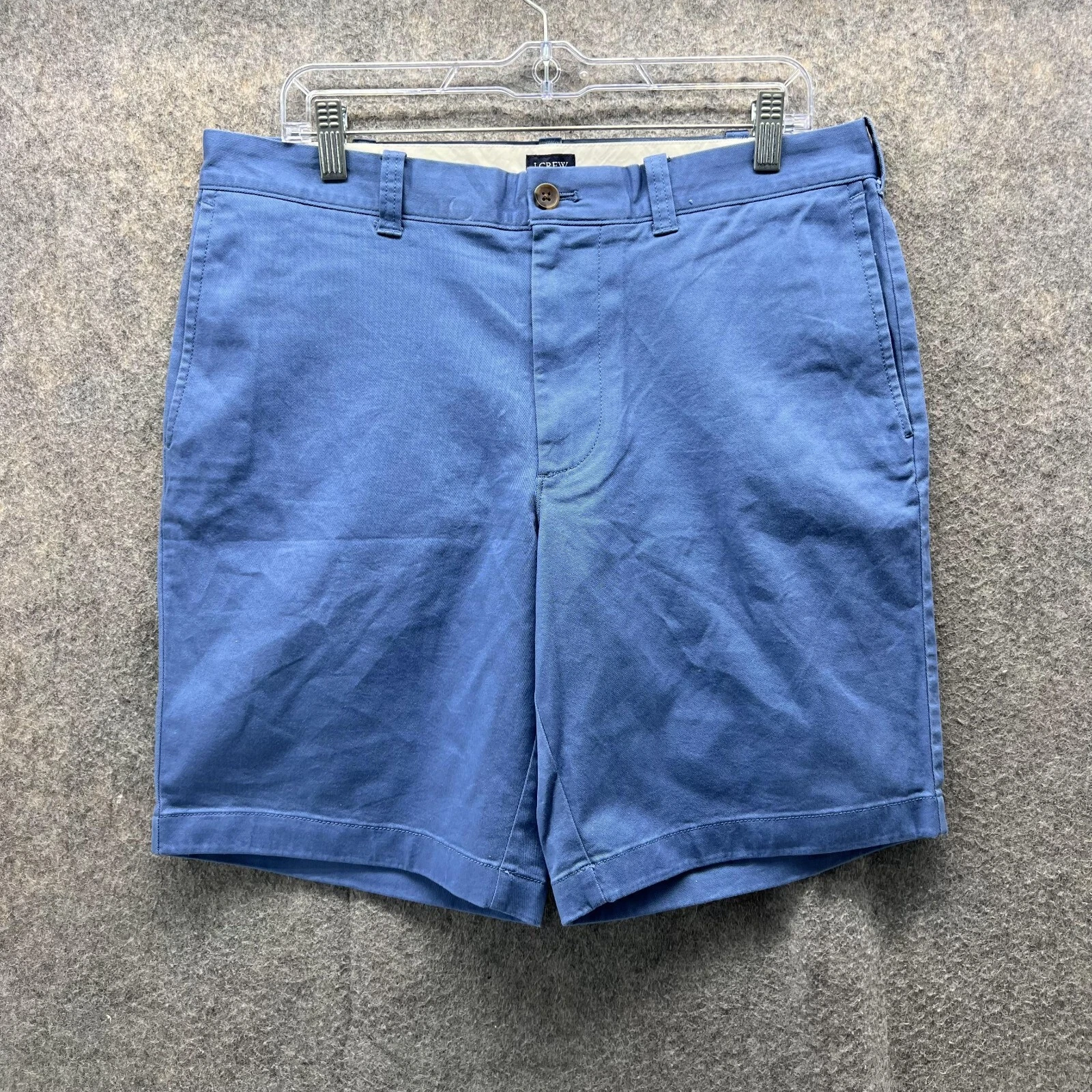 J Crew Shorts Men 33 Adult Blue Chino Flat Font Casual Cotton Outdoors Canvas