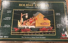 New Bright Holiday Express LOG MILL CAR w/ BOX Animated train car Pre Owned