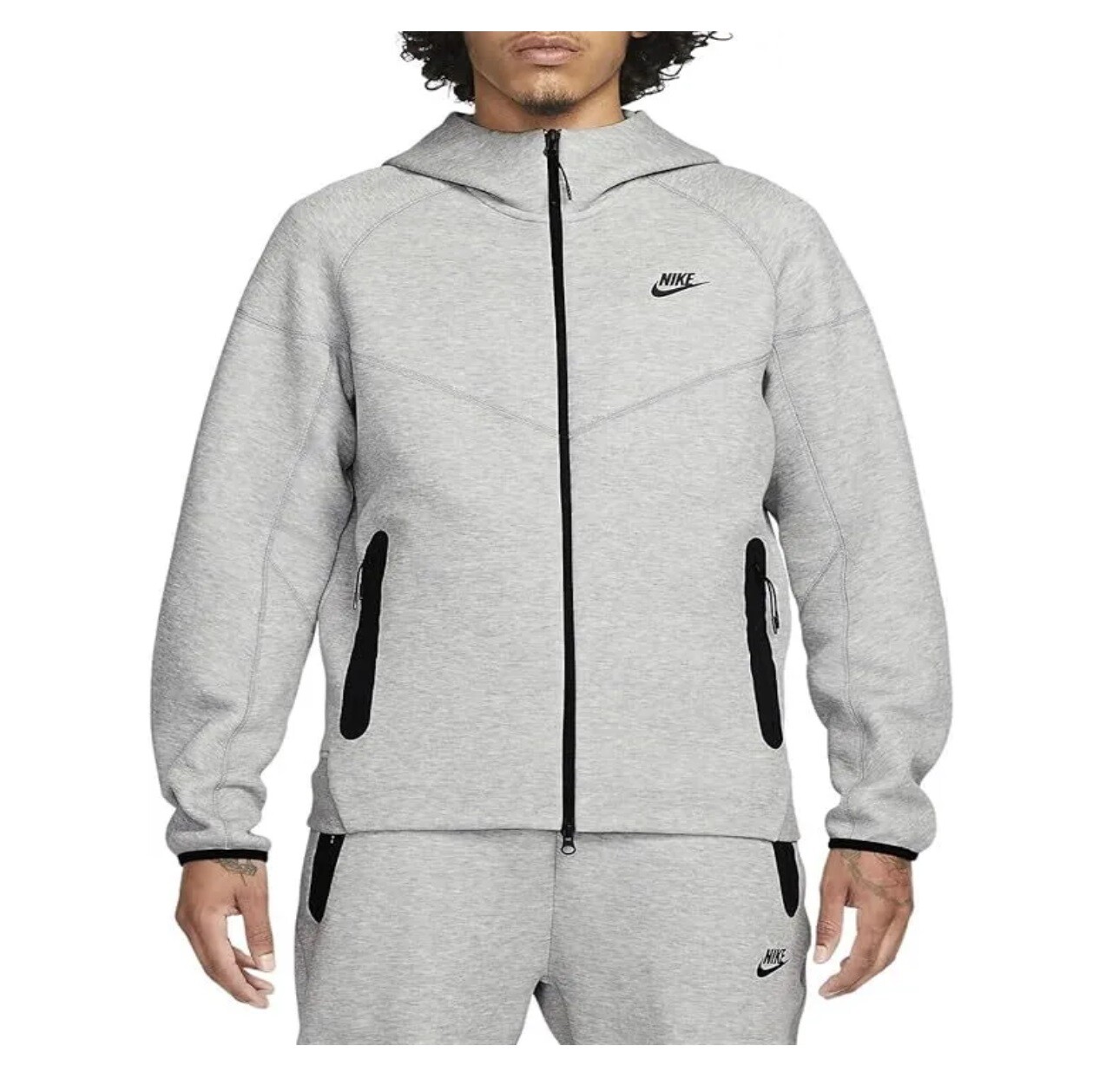 [FB7921-063] Толстовка с капюшоном Nike Men Tech Fleece FZ серая * НОВИНКА*