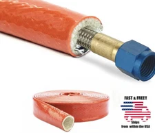 0.25''~ 1.5'' I.D Heat Shielded Fire Thermo Armor Fire Sleeve Silicone Coated