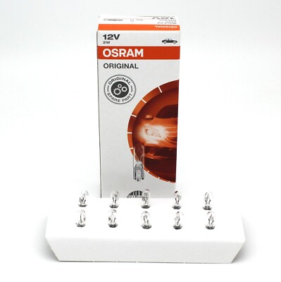 10pc OSRAM 2722 12V2W W2W W2×4.6d T5 OD5MM AUTOMOTIVE singal lamps