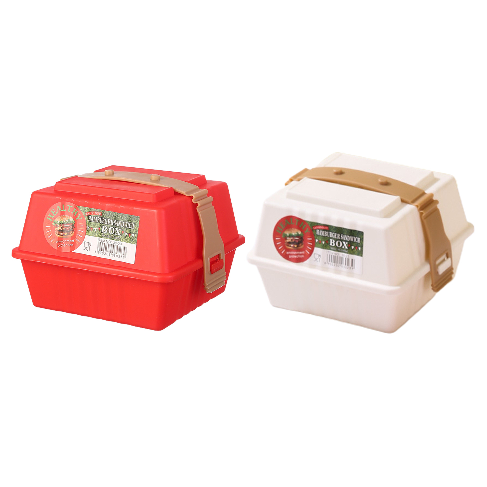 Reusable Hamburger Container Box With Lid Hamburger Burger Snack Box Plastic