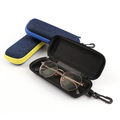 Eyewear Case Cover Sunglasses Hard Shell Women Men Glasses Box Pouch Zipper Hook